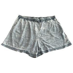 3X June & Delancey Elastic Waist Drawstring Shorts Blue Womens